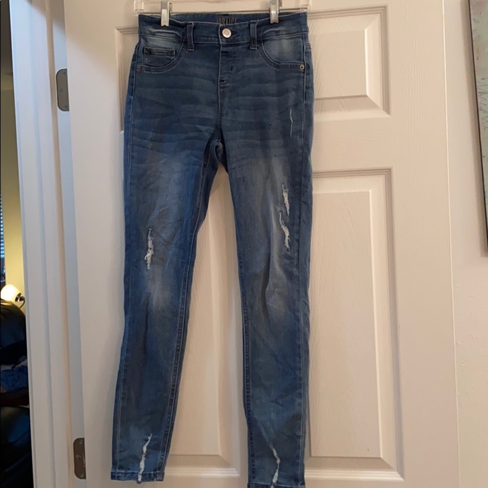girls light wash jeans